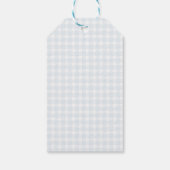 Gekke Goose Gingham Duck Dank u baby shower Cadeaulabel (Achterkant)