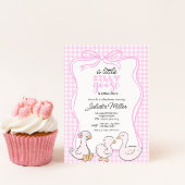 Gekke Goose Gingham Girls Baby shower Kaart