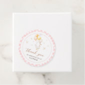 Gekke Goose Gingham verjaardagsfeest ronde Bedankjes Labels (In situ)