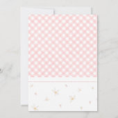 Gekke Goose Gingham verjaardagsfeestje Kaart (Achterkant)