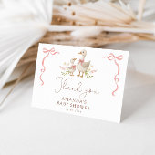 Gekke Goose Girl Baby shower Bedankkaart