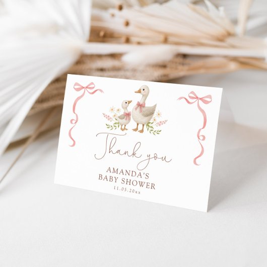 Gekke Goose Girl Baby shower Bedankkaart