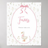 Gekke Goose Girl Baby shower Favors Poster (Voorkant)