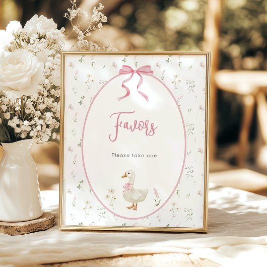 Gekke Goose Girl Baby shower Favors Poster