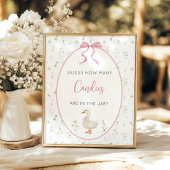 Gekke Goose Girl Baby shower Raad eens hoeveel spe Poster