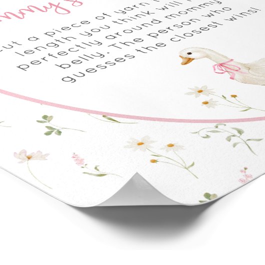 Gekke Goose Girl Hoe groot is het buikspel van mam Poster (Hoek)