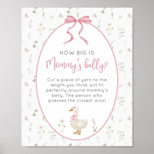 Gekke Goose Girl Hoe groot is het buikspel van mam Poster (Voorkant)