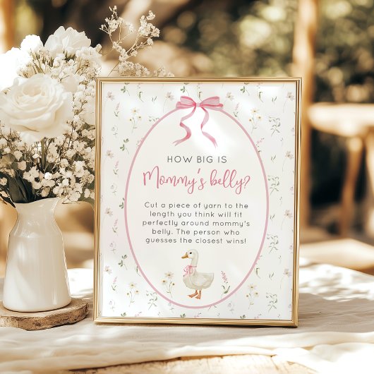 Gekke Goose Girl Hoe groot is het buikspel van mam Poster