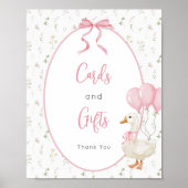 Gekke Goose Girl verjaardagskaarten en geschenken Poster (Voorkant)