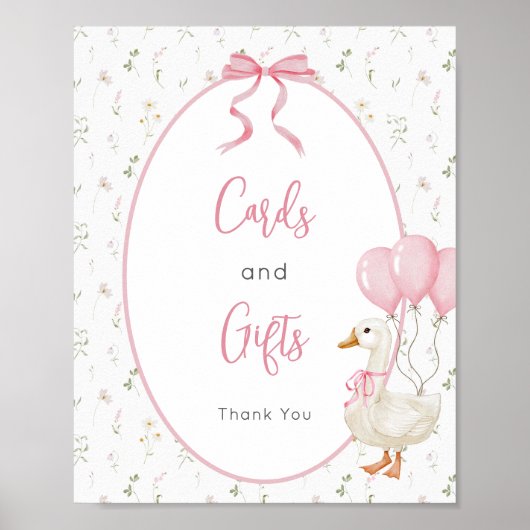 Gekke Goose Girl verjaardagskaarten en geschenken Poster (Voorkant)