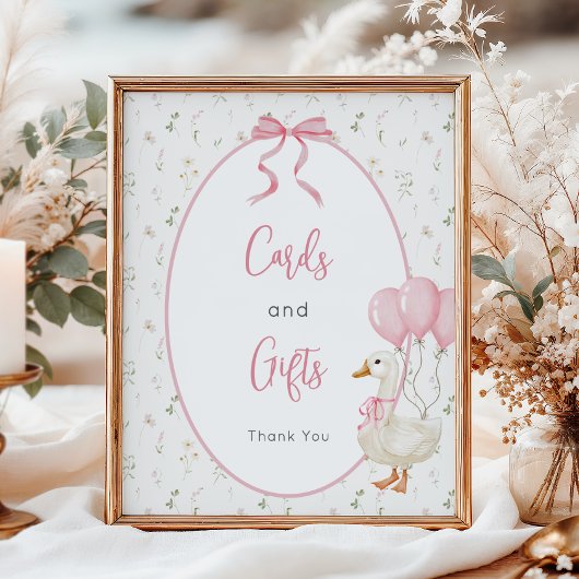 Gekke Goose Girl verjaardagskaarten en geschenken Poster