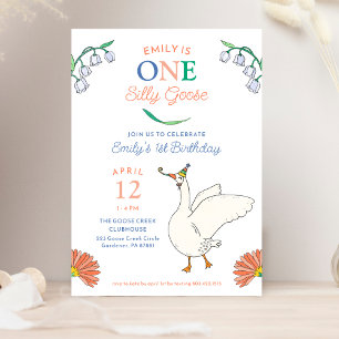 Gekke Goose Girl's eerste verjaardagsfeestje Kaart