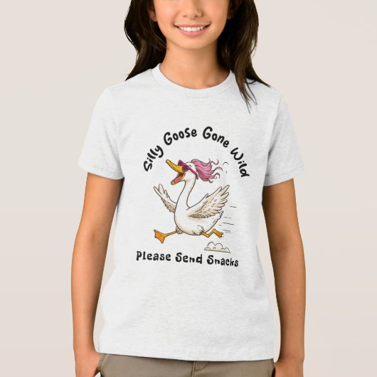 Gekke Goose Gone Wild Kinder T-Shirt – Grappige Ca (Voorkant)