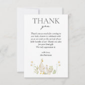 Gekke Goose Greenery Waterverf Baby shower Bedankkaart (Voorkant)