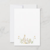 Gekke Goose Greenery Waterverf Baby shower Bedankkaart (Achterkant)