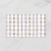 Gekke Goose Greige Gingham Luier Raffle Ticket Informatiekaartje (Achterkant)