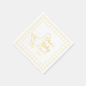 Gekke Goose Hand getrokken Neutral Funny Baby show Servet (Hoek)