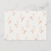 Gekke Goose Hand getrokken Neutral Luier Raffle Informatiekaartje (Achterkant)