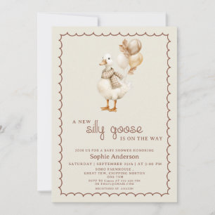 Gekke Goose Herfst Genderneutraal Baby shower Kaart