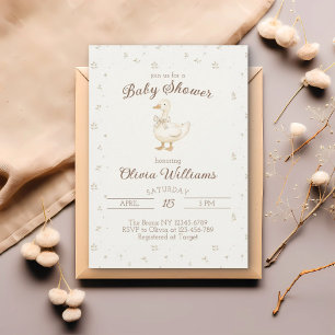 Gekke Goose is op het losse Baby shower Kaart