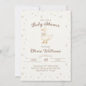 Gekke Goose is op het losse Baby shower Kaart (Voorkant)