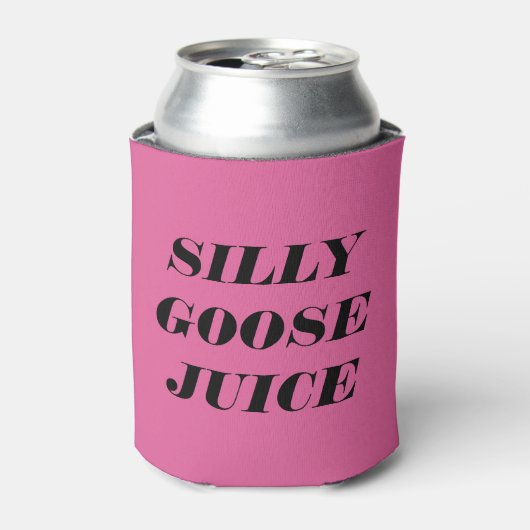 Gekke Goose Juice Pink Can Holder Cooler Funny (Blikje Voorkant)