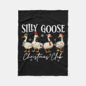 Gekke Goose Kerstclub Grappige Kerstverlichting Fleece Deken (Voorkant)