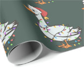 Gekke Goose Light Christmas Funny Duck Xmas Lights Cadeaupapier (Rol Hoek)