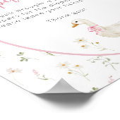 Gekke Goose Luier Raffle Girl Baby shower Poster (Hoek)