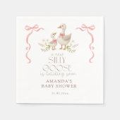 Gekke Goose meisje baby shower Servet (Voorkant)