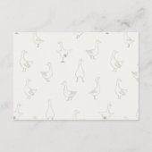 Gekke Goose Neutral Gingham Ribbon Luier Raffle Informatiekaartje (Achterkant)