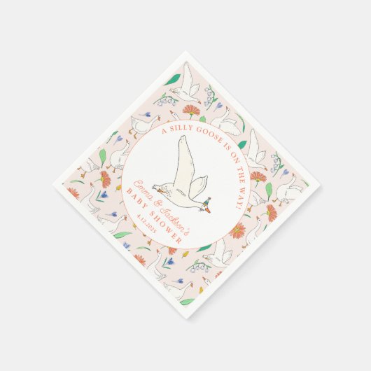 Gekke Goose Party Baby shower Servet (Hoek)