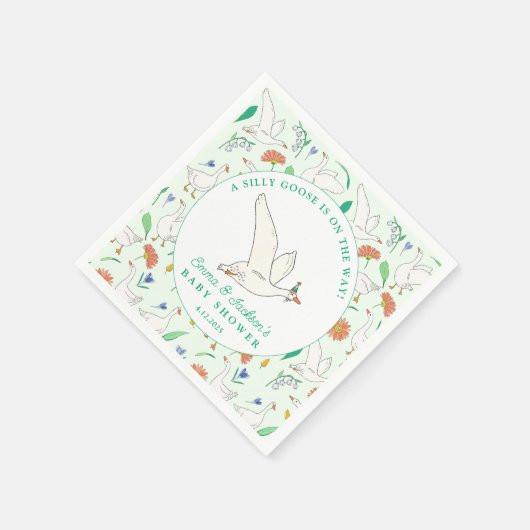 Gekke Goose Party Baby shower Servet (Hoek)