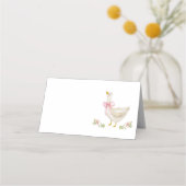 Gekke Goose Pink Bow Baby shower Plaatskaartje (Voorkant)