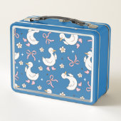 Gekke Goose Pink Bow Coquette Aangepaste Script Na (Achterkant)