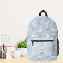 Gekke Goose Pink Bow Coquette Aangepaste Script Na