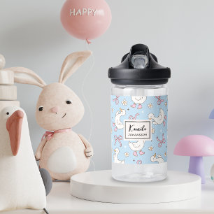 Gekke Goose Pink Bow Coquette Aangepaste Script Na Waterfles