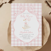 Gekke Goose Pink Bow Girl Baby shower Kaart