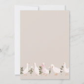 Gekke Goose Pink Bow Girl Baby shower Kaart (Achterkant)