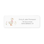 Gekke Goose Pink Bow Retour Adres Label (Voorkant)