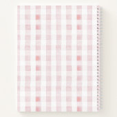 Gekke Goose Pink Gingham Baby shower gastenboek Notitieboek (Achterkant)