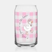 Gekke Goose Pink Gingham Blikvorm Glas (Achterkant)