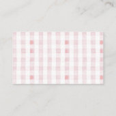 Gekke Goose Pink Gingham boeken voor Baby Informatiekaartje (Achterkant)