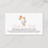 Gekke Goose Pink Gingham boeken voor Baby Informatiekaartje (Voorkant)