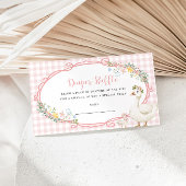Gekke Goose Pink Gingham Girl Luier Raffle Kaart