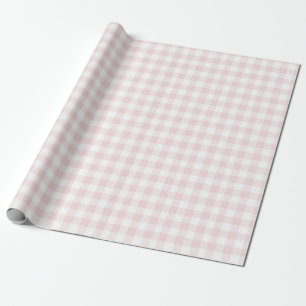 Gekke Goose Pink Gingham verjaardagsfeestje Cadeaupapier