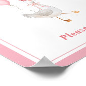 Gekke Goose Pink Girl Verjaardagsgunsten Poster (Hoek)