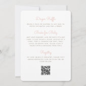 Gekke Goose QR Code Roze Meisjes Baby shower Kaart (Achterkant)