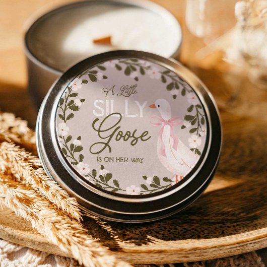 Gekke Goose Roze Bow Girl Baby shower Stickers