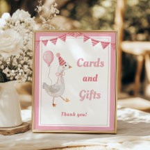 Gekke Goose Roze Meisje Verjaardagskaarten en Gesc